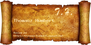 Thomasz Humbert névjegykártya